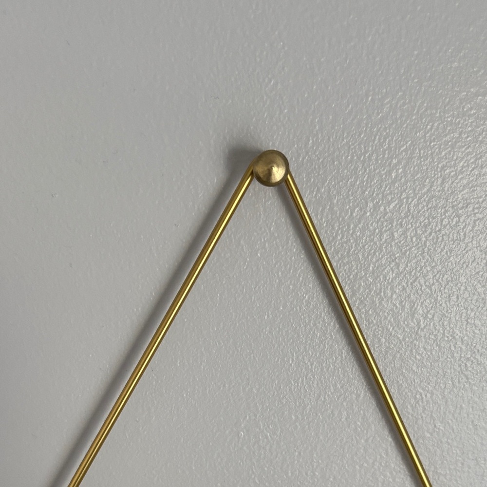 Geometric Hanging Wall Planters in White and Gold - Set of 2 - Picture 3 of 4